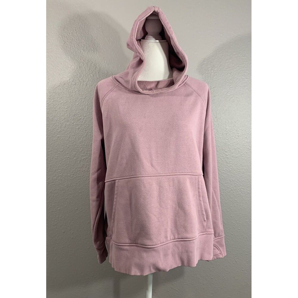 Athleta Dusty Mauve Hooded Pullover Sweatshirt